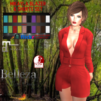 Second Life Marketplace - DEMO-Mikayla Blazer & Shorts Set "BOXED"